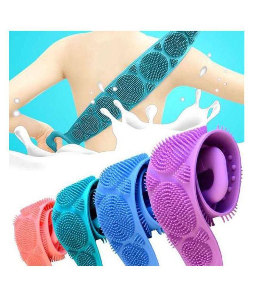 Back Scrubber-Silicone Brushes Bath Towels Rubbing Back Mud Peeling Body Massage Shower Extended Scrubber Skin Clean Shower Brushes